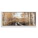 Stupell Industries Autumn Birch Tree Grove Scenery Framed On Wood by Nina Blue Painting Wood in Brown | 10 H x 24 W x 1.5 D in | Wayfair