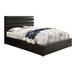 Hokku Designs Berezinsky Leatherette King Platform Bed Upholstered/Faux leather in Black | Queen | Wayfair 3812BA4EF8E14BAF8F1FBEBE3111CA83