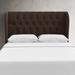 Birch Lane™ Tomey Upholstered Wingback Headboard Upholstered in Brown | California King | Wayfair 6B62F1F84DB54DC5B340D2ACD82BED5F