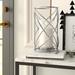 Three Posts™ Decorative Hurricane Pillar Candle Holder, Removable Glass Hurricane, Home or Wedding Decor Iron in Gray | Wayfair