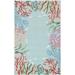 Blue/Green 90 x 60 x 0.25 in Area Rug - Rosecliff Heights Pellegrino Floral Tufted Blue/Red/Green Area Rug | 90 H x 60 W x 0.25 D in | Wayfair