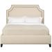 Vanguard Furniture Audrey/Asher Queen Bed Upholstered/Polyester in White/Brown | 56 H x 67 W x 88 D in | Wayfair 507BQ-PF_Brownstone_154298_Tapered