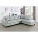 Gray/White Sectional - Orren Ellis Chezkel 103.5" Wide Faux Leather Left Hand Facing Sofa & Chaise Faux Leather | 35 H x 103.5 W x 74.5 D in | Wayfair