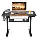 Upper Square™ Kesgrave Height Adjustable Standing Desk Wood/Metal in Black/Brown | 48 W x 24 D in | Wayfair CA5B68F914D34355BDD80532C96421C2