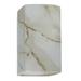Zipcode Design™ Henry Street 1 - Light Dimmable Flush Mount Sconce Ceramic in White/Brown | 13.5" H x 7.25" W x 6.5" D | Wayfair