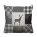 ULLI HOME Range Trees Cabin Indoor/Outdoor Throw Pillow Polyester/Polyfill blend in Gray | 18 H x 18 W x 4.5 D in | Wayfair Range_Grey_18x18