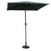 Arlmont & Co. Mushtaaq 6.5Ft Square Market Umbrella w/ Stand/Base-Orange Color Metal in Green | 91 H x 77.95 W x 77.95 D in | Wayfair