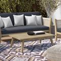 Foundry Select Avett Wooden Outdoor Coffee Table Wood in Brown | 13.8 H x 43.3 W x 43.3 D in | Wayfair 0996BE0F3F7A47EE8EDC277A738145E0