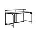 17 Stories Modern Minimalist Solid Wood Desk & Chair Set Wood/Metal in Black/Brown | 36 H x 63 W x 31.5 D in | Wayfair