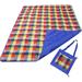 Gracie Oaks 2 Pack Of Outdoor Picnic Blanket Washable Waterproof & Sandproof Cotton Canvas in Brown | 1 H x 79 W x 59 D in | Wayfair