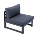 Slipper Chair - Latitude Run® 29.52" W Slipper Chair Other Performance Fabrics in Black/Blue | 24.8 H x 29.52 W x 29.52 D in | Wayfair