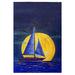 Breakwater Bay Moonrise Sailboat Guest Towel Terry in Blue | 20 H x 20 W in | Wayfair 96E39463241F417D939854F3ECB402B9