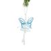 The Holiday Aisle® Gavien Plastic Fairy w/ Glittering Wings Hanging Figurine Ornament Plastic in Blue/White | 6 H x 4 W x 2 D in | Wayfair