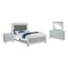 House of Hampton® Gulfara 4 Piece Bedroom Set in Silver Metallic Upholstered in Gray | 63 H x 79.65 W x 89.85 D in | Wayfair