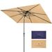Arlmont & Co. Nevaehlee 120" x 120" Rectangular Market Umbrella, Polyester in Blue/Navy | 102 H x 120 W x 120 D in | Wayfair