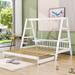 Isabelle & Max™ Abbiegail Twin Size Wood Daybed w/ Swing & Ring Handles Wood in White | 63 H x 43 W x 80 D in | Wayfair