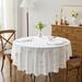 Ophelia & Co. Bathampton Round Floral Christmas Lace Tablecloth Lace in White | 70 W x 70 D in | Wayfair 3B56065E0D61445AA4A889F1C8B93DCF