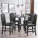 Red Barrel Studio® 4 - Person Counter Height Dining Set Wood/Upholstered in Black/Brown | 36 H x 35 W x 35 D in | Wayfair