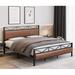 17 Stories 43.3" Expandable Platform Bed Upholstered/Metal | 43.3 H x 78 W x 83.1 D in | Wayfair 3BB2817425CD489F9C61C1E78B8DEE6A