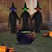 The Twillery Co.® Idella 3PCS Halloween Witches Outdoor Decorations 63.0 H x 118.0 W x 5.0 D in black/grayPlastic | 62.4" H X 118" W X 5" D | Wayfair