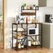 Trent Austin Design® Phaneuf 35.43" Baker's Rack w/ Microwave Compatibility & Power Outlet Wood/Metal in Brown | Wayfair