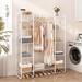 Rebrilliant Maeryn 49.2" Metal Clothes Rack Metal in White | 62.99 H x 49.2 W x 15.3 D in | Wayfair 504110D65A3C4113B1B8CD1A434500D7