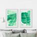 Marmont Hill 'San Diego Diptych' Framed Print on Paper Metal in Green | 24" H x 16" W x 1.5" L | Wayfair MH-BANLEA-19-WFP-32