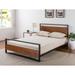 Zinus Ironline Metal & Wood Platform Bed Metal in Green | 37 H x 53.5 W x 74.5 D in | Wayfair WF-IRPBHB-14F