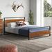 Union Rustic Sirena Metal & Wood Platform Bed Metal in Gray | King | Wayfair UNRS5064 43619158