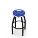 Holland Bar Stool NHL 30" Swivel Bar Stool w/ Cushion Plastic/Acrylic/Metal in Blue/Black | Wayfair L8B2C30BufSab