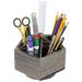 Inbox Zero 5 Compartment Solid Wood Pen Holder Wood in Brown/Gray | 5.98 H x 6.81 W x 6.49 D in | Wayfair 5A7E08FA96BE4342A628EF1EF82671DD