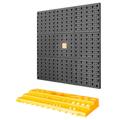 WFX Utility™ Tempe 0.7" H x 19.7" W Plastic Kit w/ 50 Hooks Included Plastic in Black/Yellow | 0.7 H x 19.7 W x 19.7 D in | Wayfair