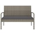 Red Barrel Studio® Rattan Garden Bench All - Weather Wicker/Wicker/Rattan in Gray | 29.1 H x 41.3 W x 22.8 D in | Outdoor Furniture | Wayfair