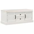 Red Barrel Studio® Cabinet Storage Bench Wood in White | 17.5 H x 42.5 W x 15.9 D in | Wayfair FECDDFA72B174BA2A363BCB131323E15