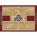 Blue/Pink 5'4" x 7'8" Area Rug - My Team by Milliken NCAA Court Novelty Rug | Wayfair 4000018362.