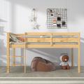 Harriet Bee Ibrauheem Twin Loft Bed Wood in Brown | 44.8 H x 42.7 W x 79.5 D in | Wayfair A8083D710DFC4B7AA239F7ED653A6B62