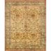 Green/Yellow 117 x 96 x 0.25 in Area Rug - Isabelline Oriental Handmade Hand-Knotted Rectangle 8' x 9'9" /Wool Area Rug in Gold/Green /Wool | Wayfair