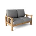 Anderson Teak SouthBay Deep Seating Loveseat w/ Cushions Wood/Sunbrella® Fabric Included in Brown | Outdoor Furniture | Wayfair DS-3012