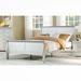 Darby Home Co Bonley Sleigh Bed Metal in Gray/White | 47 H x 80 W x 90 D in | Wayfair BABDA6667F844CD681A67ABBAB439FDB