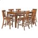 Kingstown Home 7 - Piece Counter Height Extendable Dining Set Wood in Brown | Counter Stool (24.21" Seat Height) | Wayfair 531-36AK[7PC]C2AK