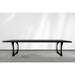 Orren Ellis Eliz Black Rectangular Table Wood/Metal/Solid Wood in Black/Brown/Gray | 30 H x 96 W x 44 D in | Wayfair