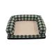 Tucker Murphy Pet™ Frankie Baxter Couch Bolster Dog Bed Memory Foam/Synthetic Material/Cotton/Suede in Green/Blue | Wayfair