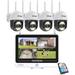 ZOSI 8CH 3MP WIFI Security Camera System w/ 12.5" LCD Monitor/1TB HDD, 2K 355°PTZ Outdoor Cameras in White | 12 H x 12 W x 7 D in | Wayfair