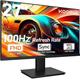 KOORUI 27 Zoll Gaming Monitor mit integrierten Lautsprechern, 100Hz, 1080p Bildschirm Aufhängbar, Rahmenlos, HDMI, Neigungsverstellbar, Augenpflege, VESA-Wandmontage Schwarz