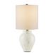 Currey & Company Osso White Round Table Lamp - 18.75"h x 9"dia