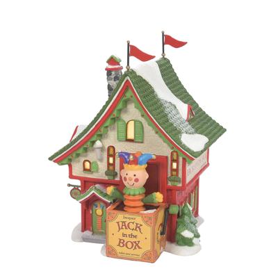 Department 56 North Pole Lighted Christmas Jacques Jack In The Box Shop #6011411