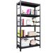5-Tier Storage Shelves Book Shelf, Adjustable Heavy Duty Metal Shelving for Kitchen and Garage - 15.7"W x 31.5"L x 63"H