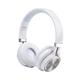RKZDS Active Noise Cancelling Bluetooth Over Ear Wireless Headphones with Microphone Deep Bass Comfortable Protein Earpads 10 Hours Playtime for Travel/Work White