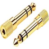 3.5mm to 6.35mm Headphone Jack Plug Audio converter Adapter socket Headphone Audio Jack Plug Adaptor Gold Plated 3.5mm Female to 6.35mm Male Headphone Adapter