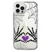 MUNDAZE Apple iPhone 12 Pro Shockproof Clear Hybrid Protective Phone Case Halloween Skeleton Heart Hands Spooky Spider Web Cover